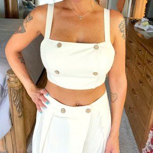 Free People Crop Top Wide Leg Set